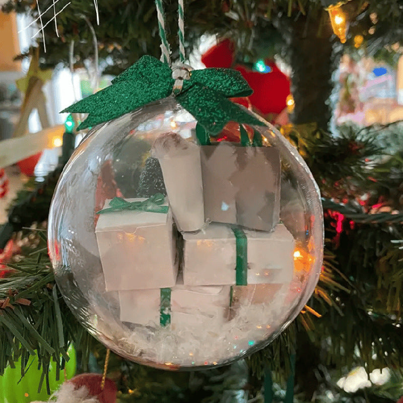 Christmas Tree Hanging Decoration Transparent Ball Scene Layout Festive Ornament