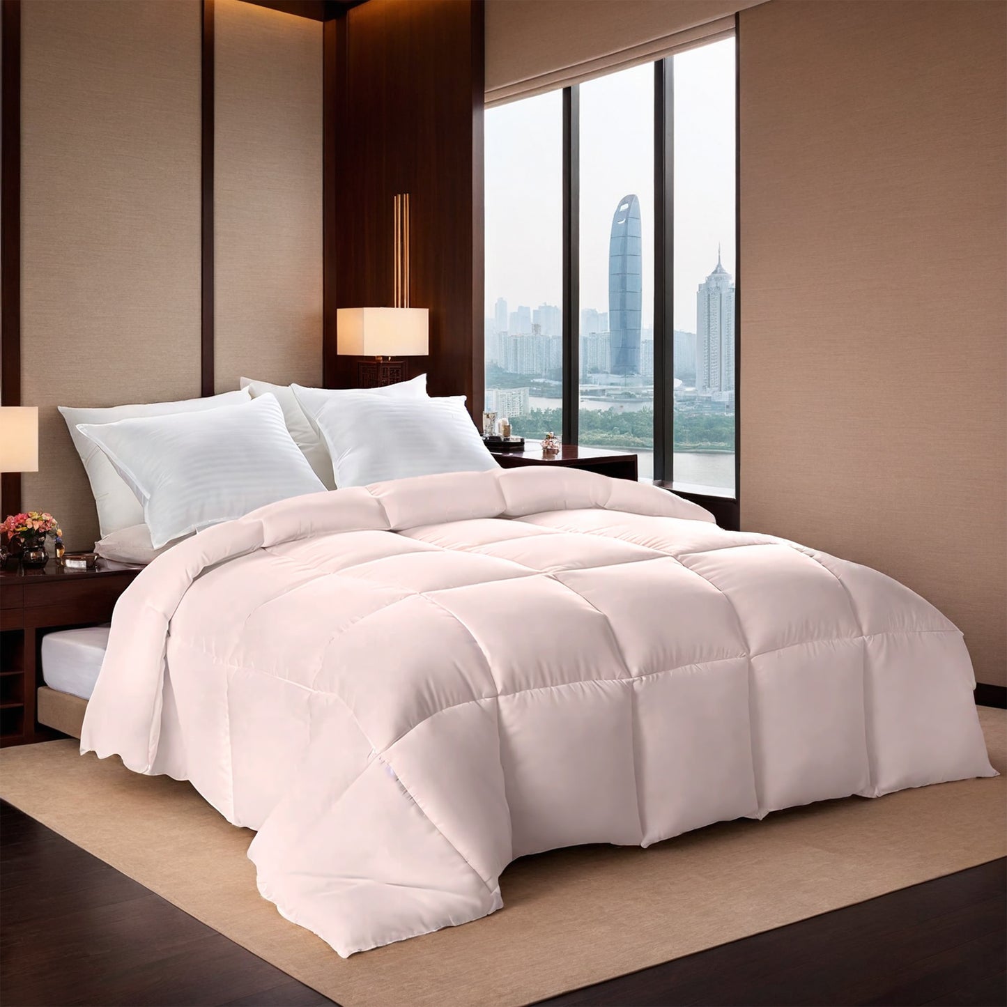 Pink Oversized Duvet - Enhanced Warmth & Comfort for All Beds