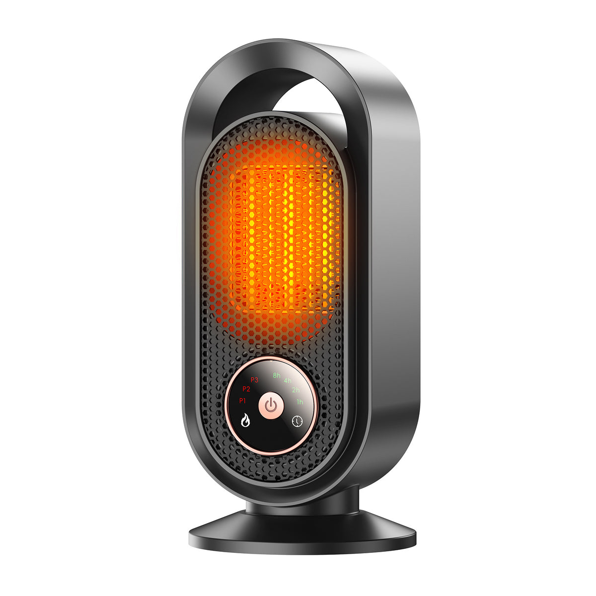Mini Desktop Space Heater with Oscillating Fan and Touch Control