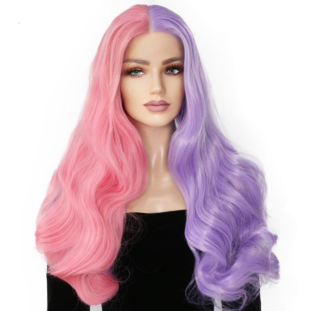 Ladies Long Curly Hair Lace Wig