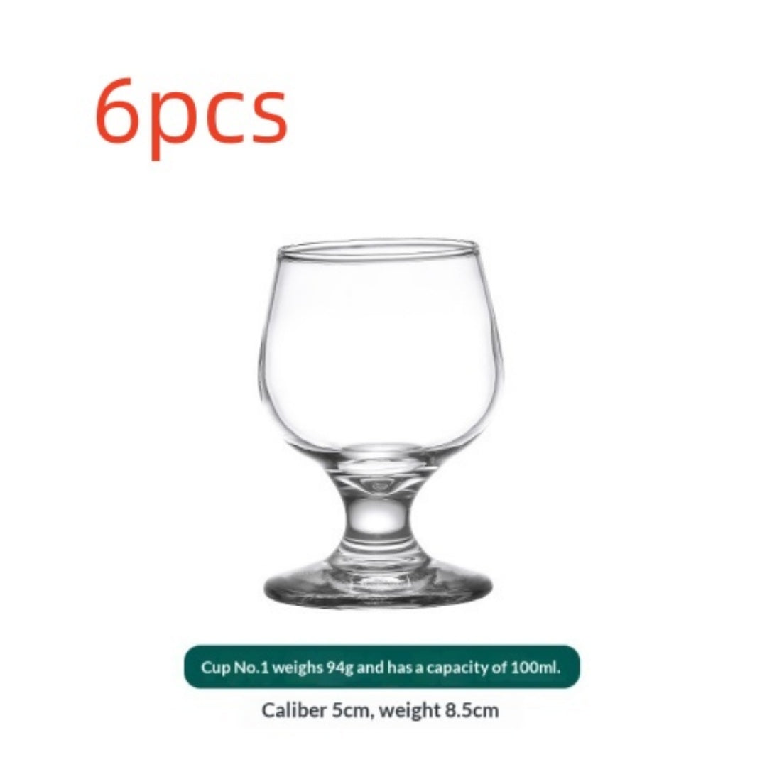 Short-Stemmed Wine Glass Set - Multiple Sizes & Quantities for Red & Brandy