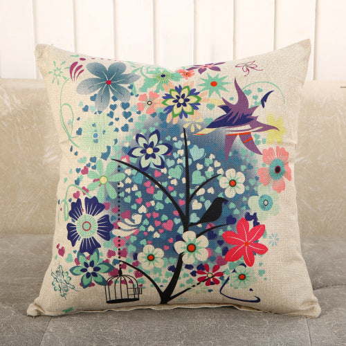 Decorative Cartoon Print Pillow Covers & Cushions for Sofa Bed Bedroom