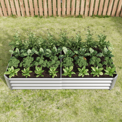 Large Metal Raised Garden Bed 6x3x1ft for Plants Vegetables Flowers Outdoor