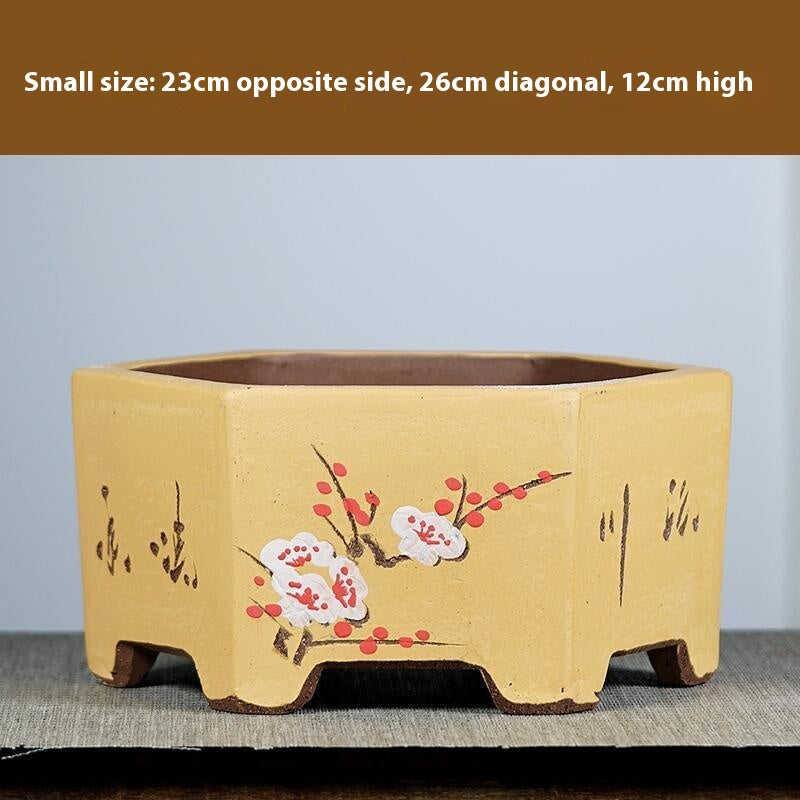 Large Handmade Purple Sand Basin - Home Garden Storage
