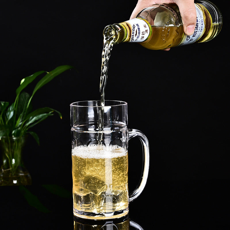 Plastic Pineapple Mug with Handle - 600ml Drinkware for Home & Bar