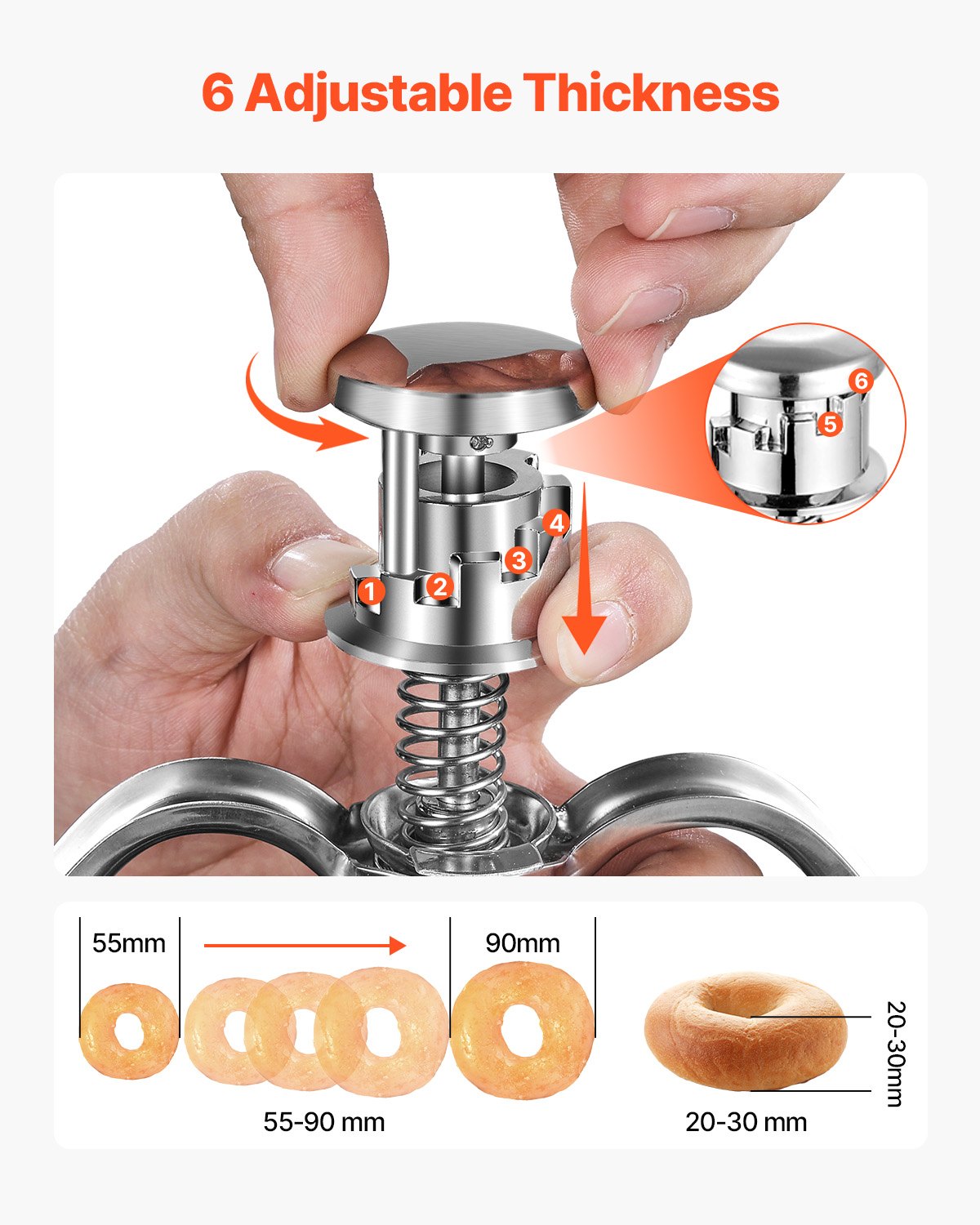 Manual Donut Depositor - 2.4L Stainless Steel Batter Dispenser