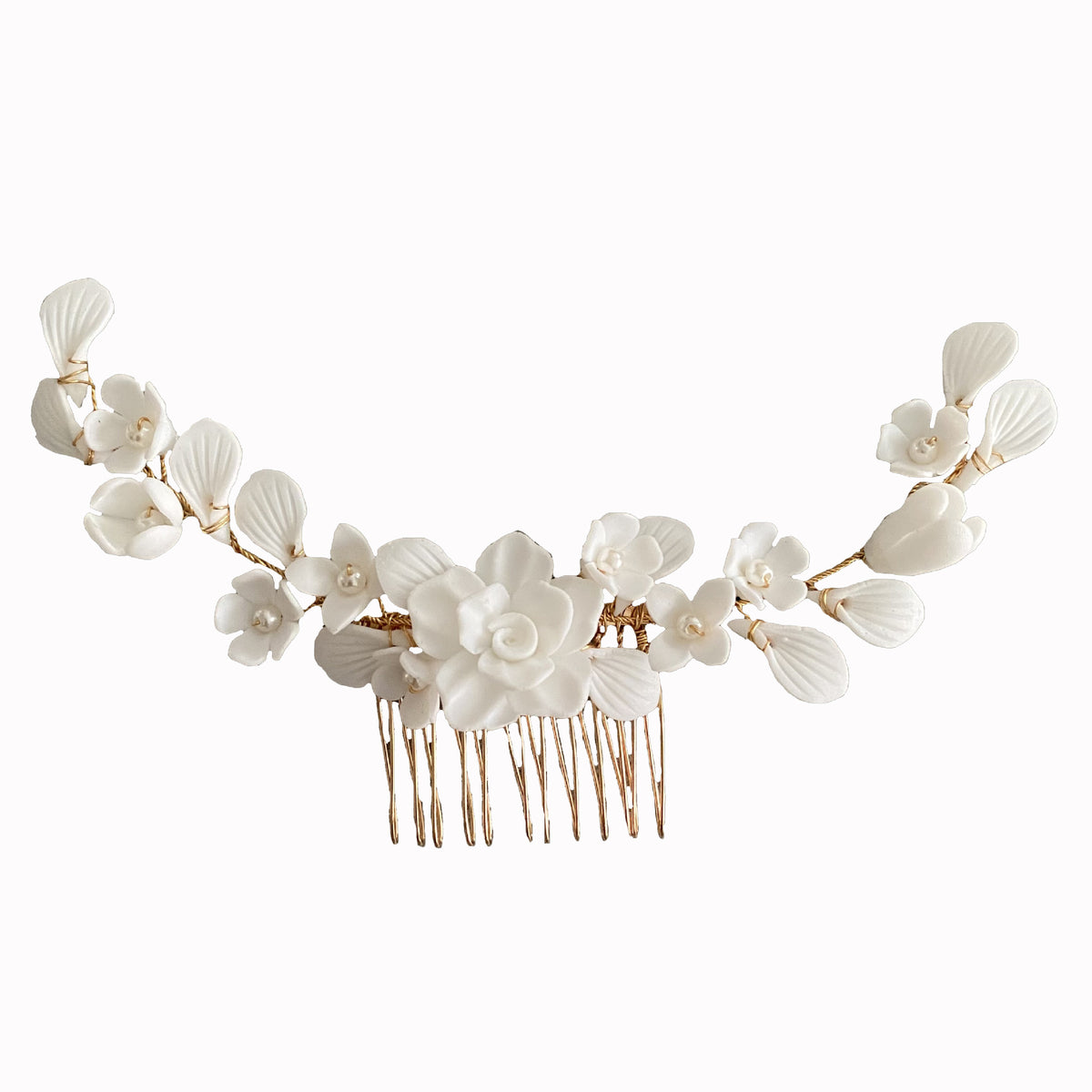 Ceramic Flower Headpiece For Women