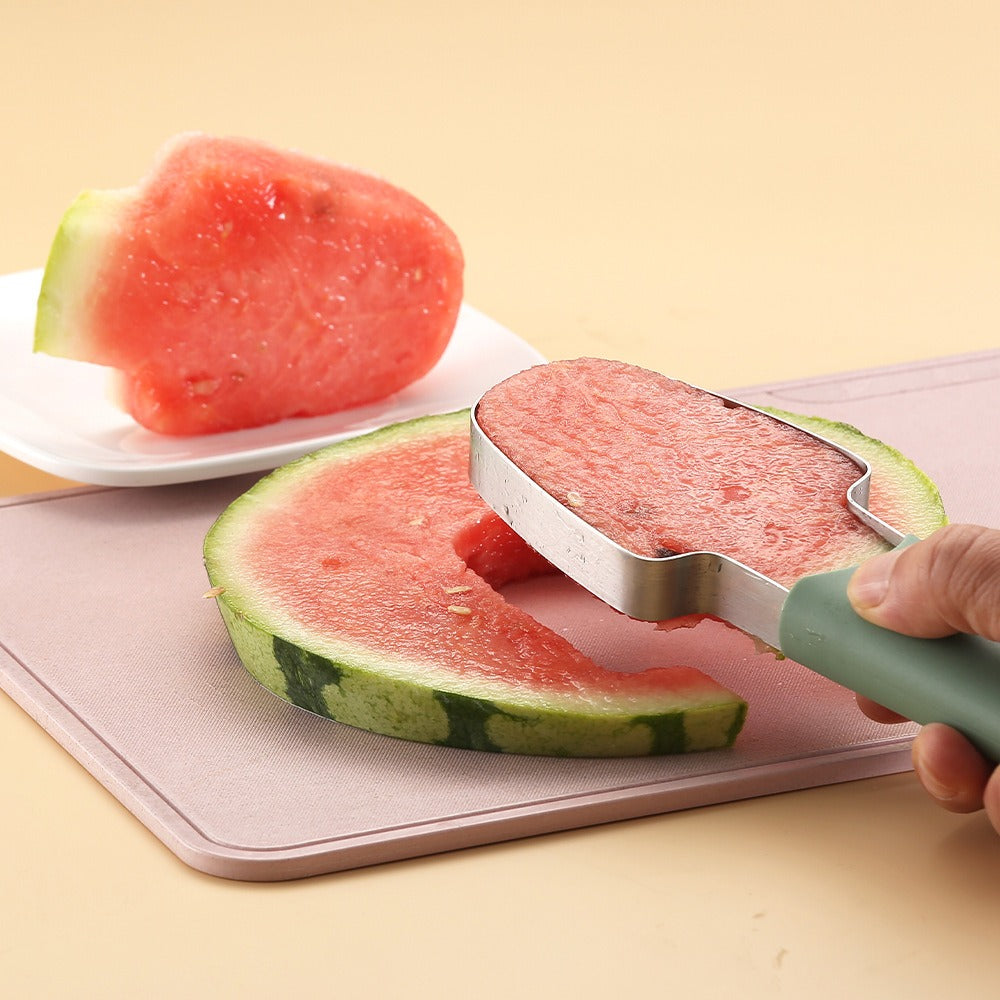 3-in-1 Watermelon Cutter Tool - Stainless Steel Slicer & Fork