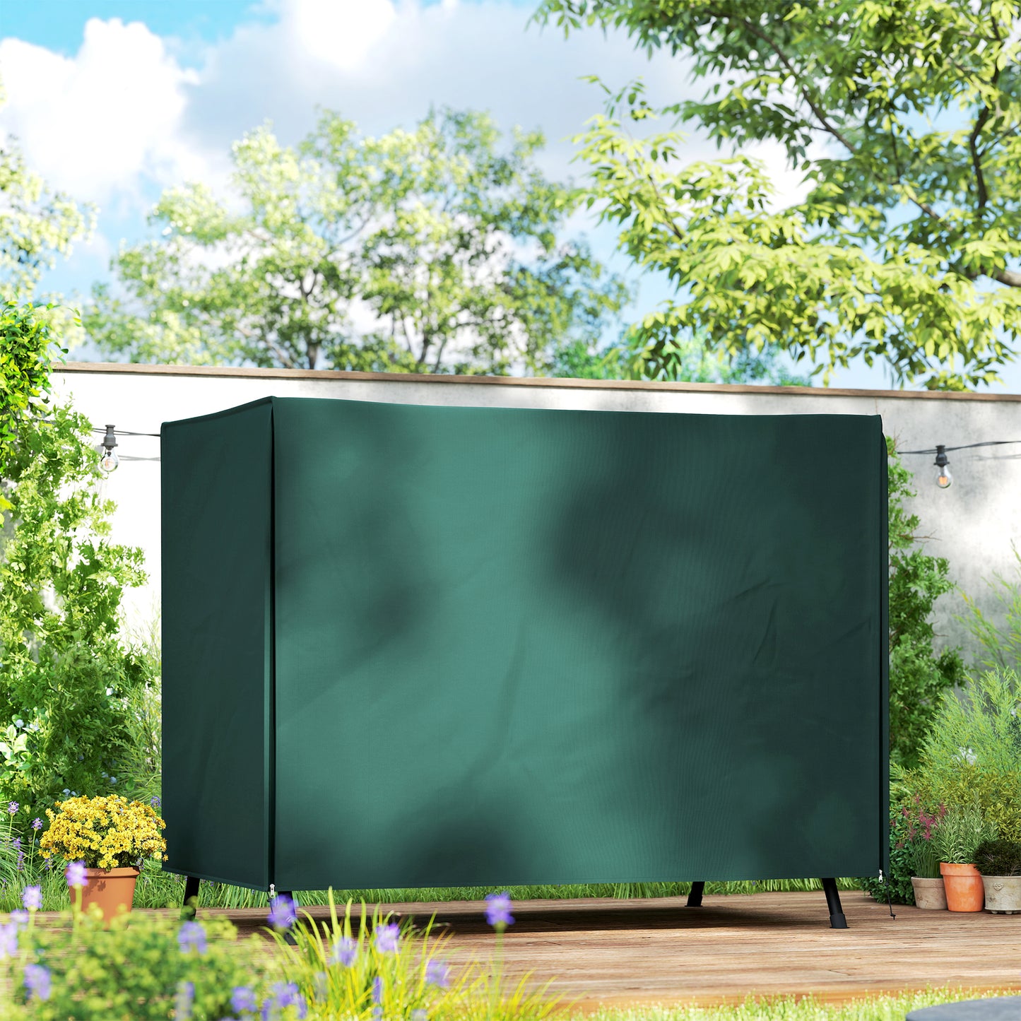 Outdoor Swing Cover for Patio Hammock - Dark Green, 81" x 49"