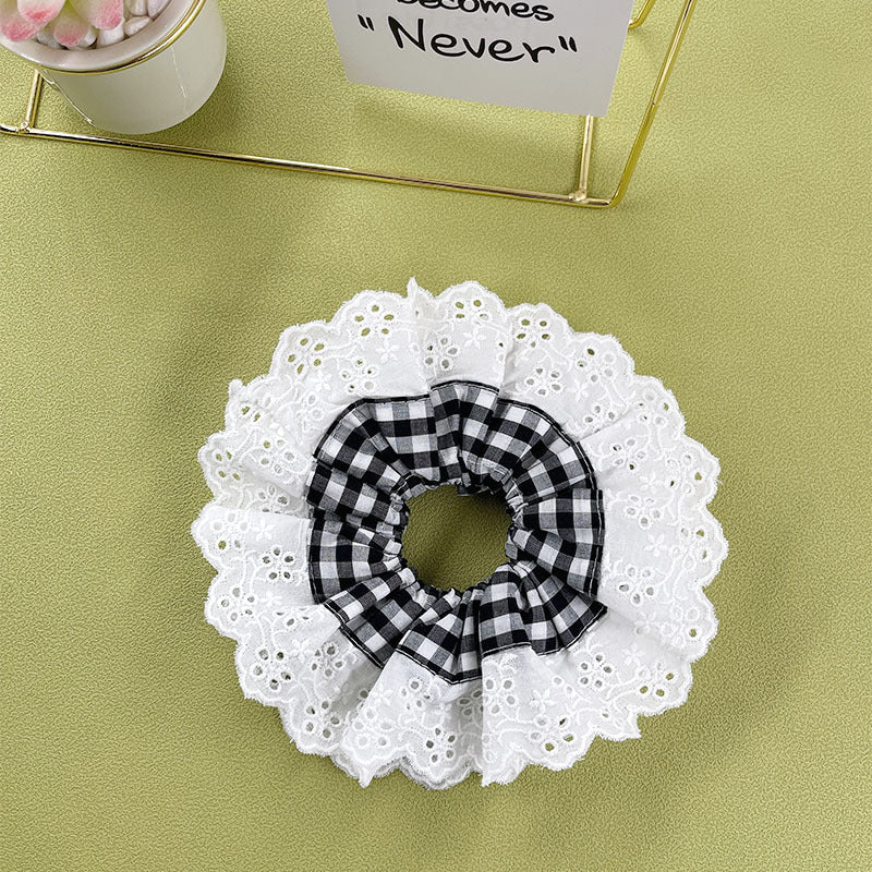 Trendy Lace Hair Ring Set - Handmade French Style Hair Accessories