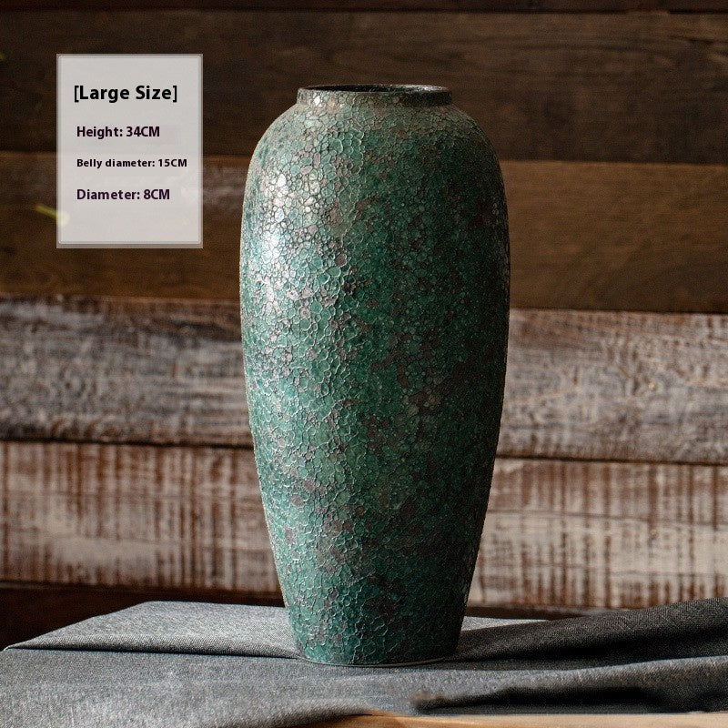 Handmade Ceramic Flower Pot - Large Stoneware Garden Vase with Glazed Finish
