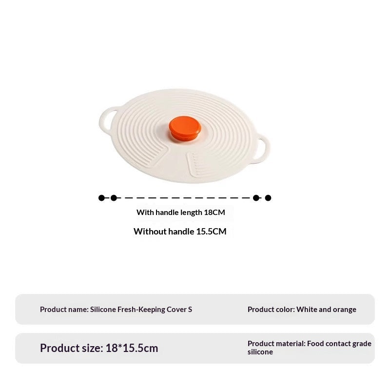 High-Temperature Resistant Foldable Microwave Pot Lid Splash Guard - Hangable Silicone Cover