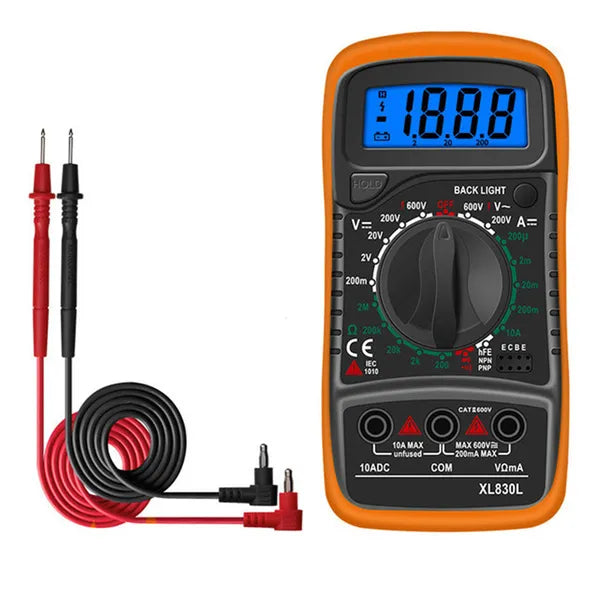 Multifunction Digital Multimeter - Handheld Voltage, Current, Resistance Tester