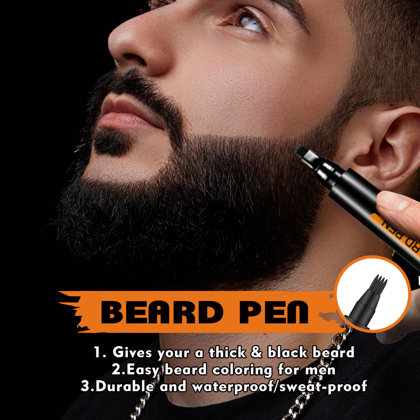 Men's Universal Filling Color Beard Pen - Hair & Grooming