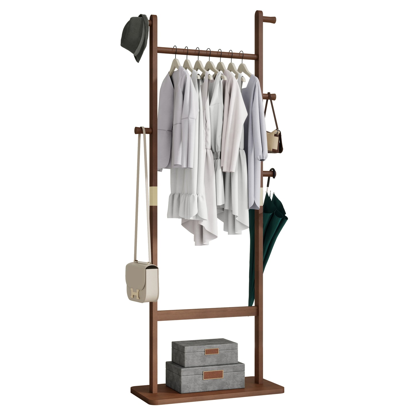 Coat Racks Solid Wood Hanger 23.6x 11x71in Environmental Protection