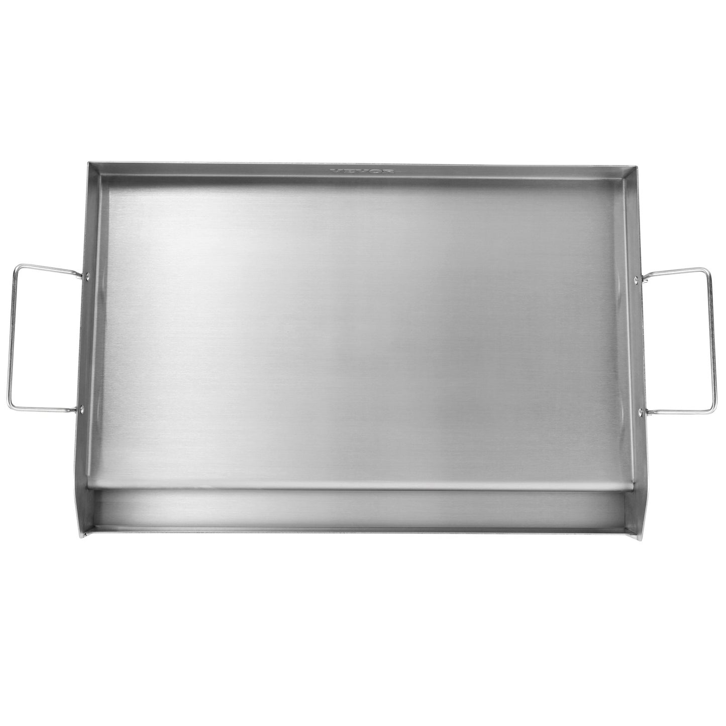 23.5"x16" Pre-Seasoned Stainless Steel Griddle Pan - Silver