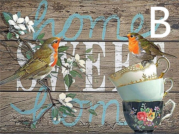 DIY Diamond Painting Bird Cross Stitch Kit Home Decor Art Craft