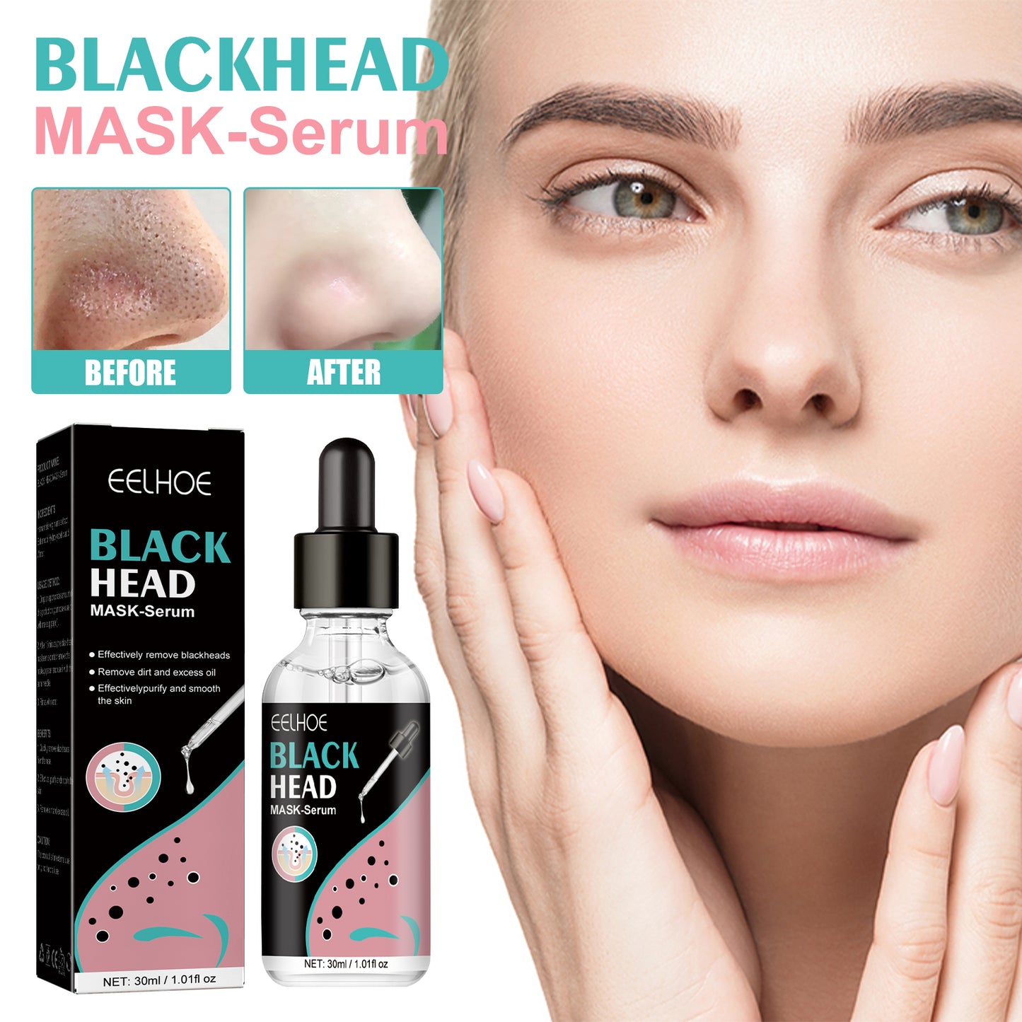 Blackhead Removing Nose Mask - Pore Cleansing & Smoothing Liquid Serum