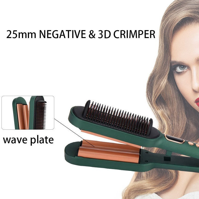 Hair Straightening Comb and Curling Iron Combo - Multi-Function Hair Styling Tool