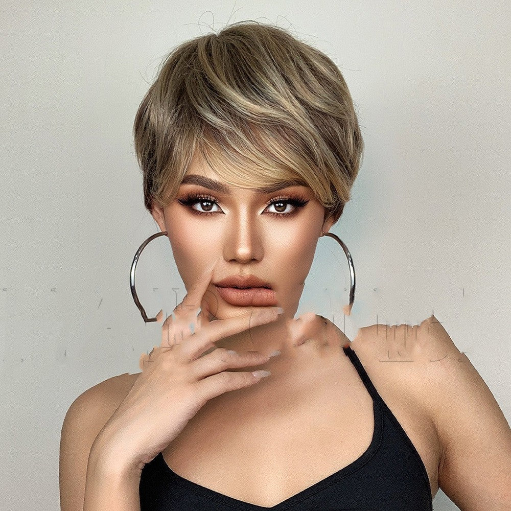 Short Straight Hair Wig - Multiple Colors