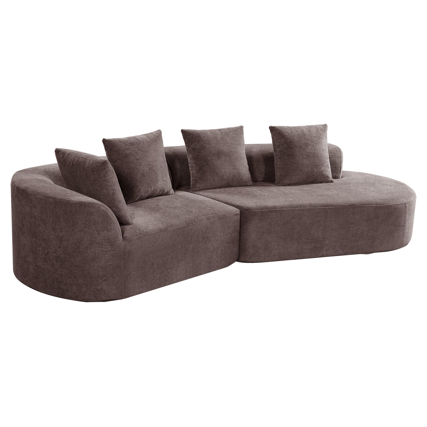 116 Modern Curved Sectional Sofa With High-Density Fully Compressed