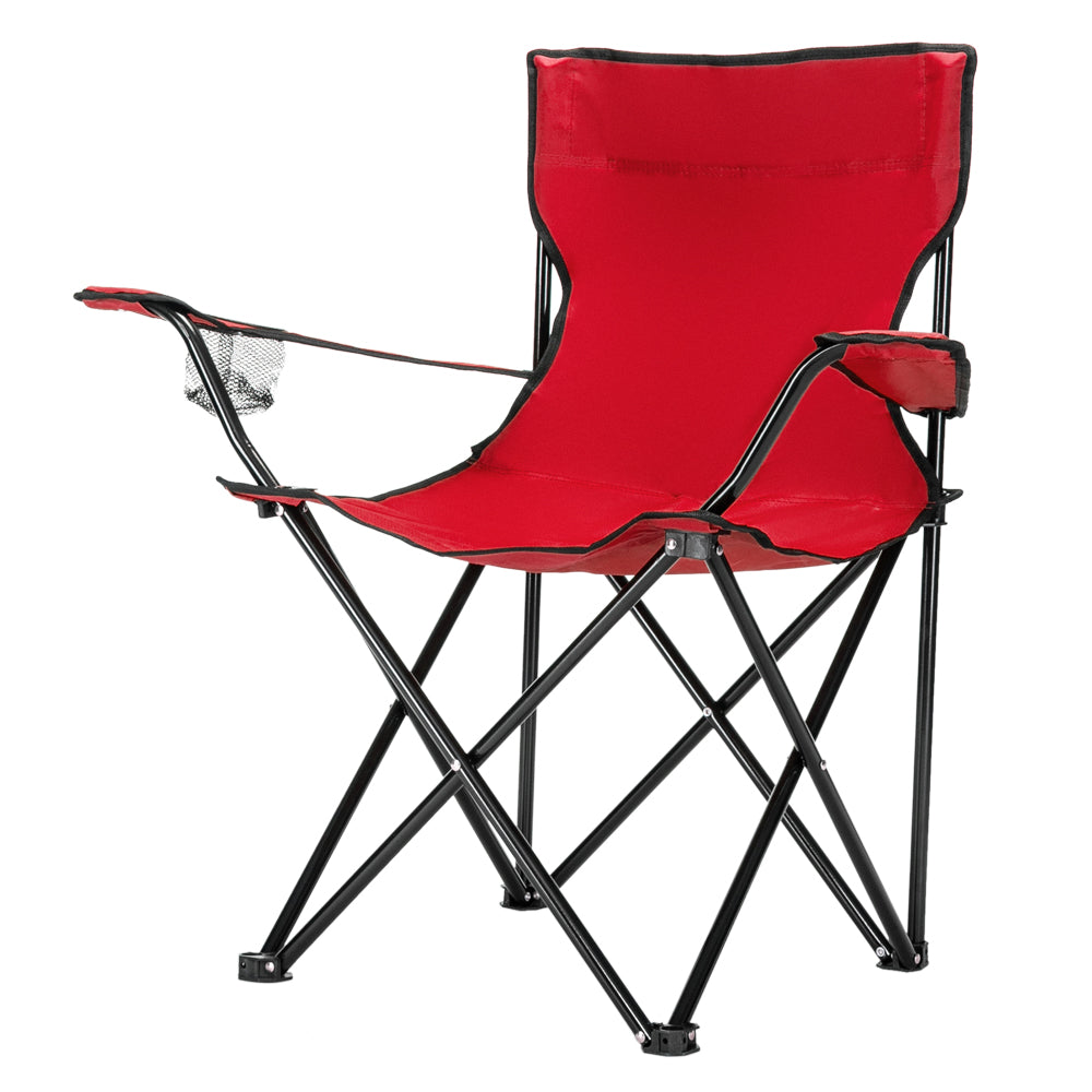 Portable Camping Chair - Red Oxford Cloth with Black Frame