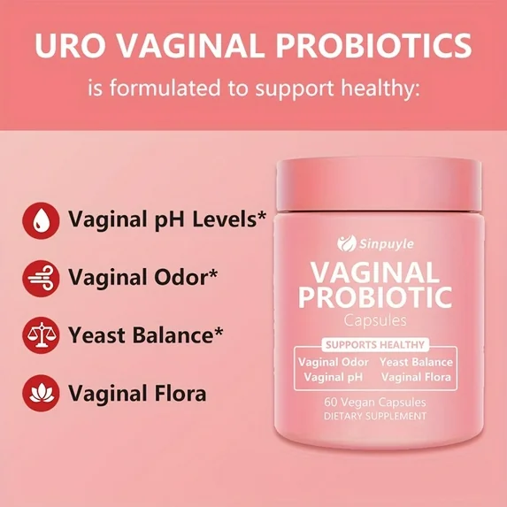 Feminine Vaginal Probiotic - pH Balance & Odor Control - 60 Vegan Capsules