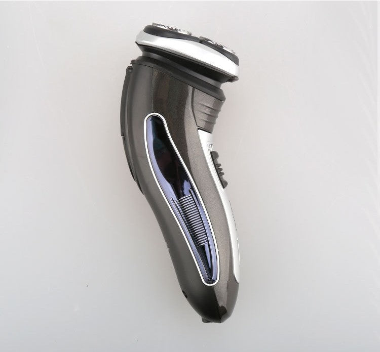 Men's Rechargeable 3-Blade Electric Shaver with Trimmer - Waterproof, Compact
