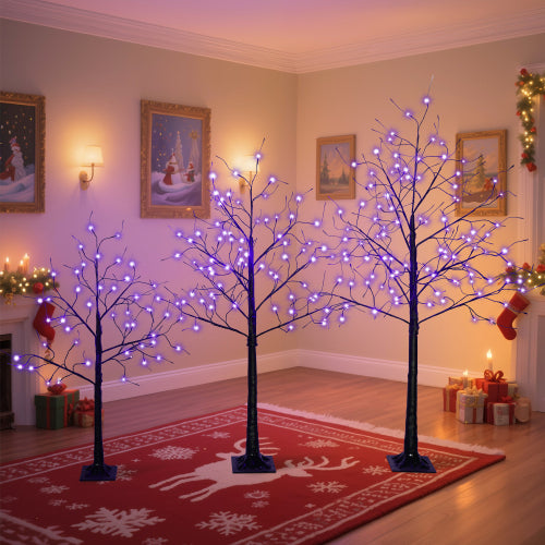 Halloween Spooky Tree with Purple Lights - 4FT, 5FT, 6FT Set