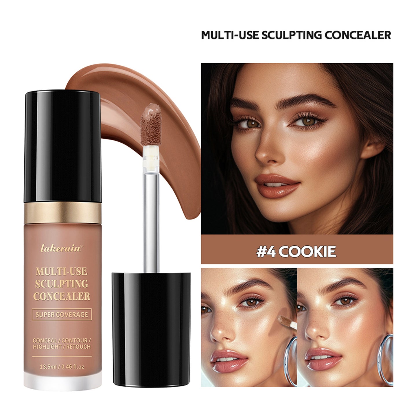 Hydrating Liquid Concealer for Dark Circles & Acne Spots - Multiple Shades