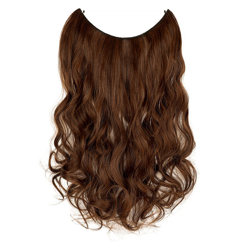 Seamless Hair Extension Wig Set for Women - High-Temperature Fiber, Multiple Colors