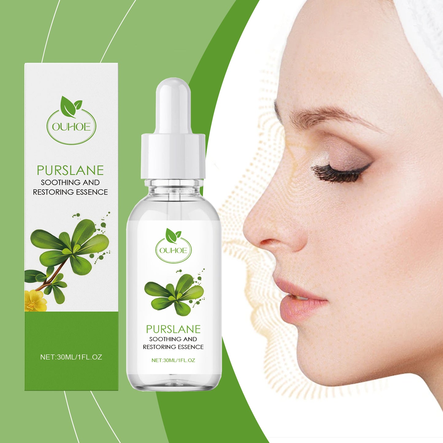 Purslane Soothing Repair Serum - Hydrating Facial Moisturizer for Sensitive Skin