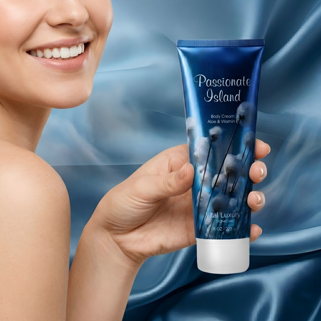 Passionate Island Moisturizing Body Cream - Shea Butter & Vitamin E, 8 oz