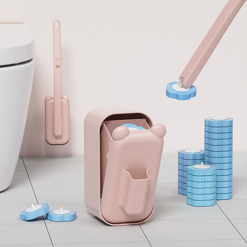 Disposable Toilet Brush Set with Multiple Color Options - Bathroom Cleaning Tool