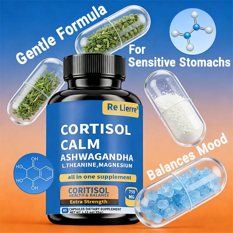 Stress Management Capsules with Ashwagandha & L-Theanine - 60 Capsules