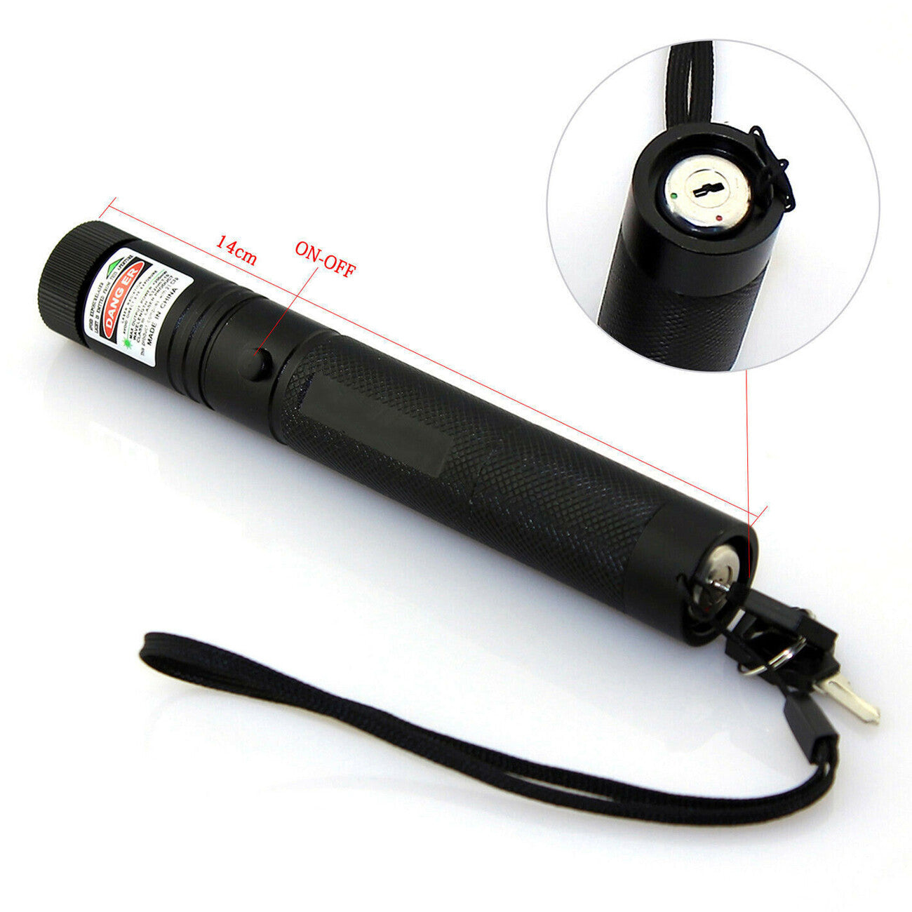 Strong Green Laser Pointer Pen Light 532nm USB Rechargeable Torch 2 Pack