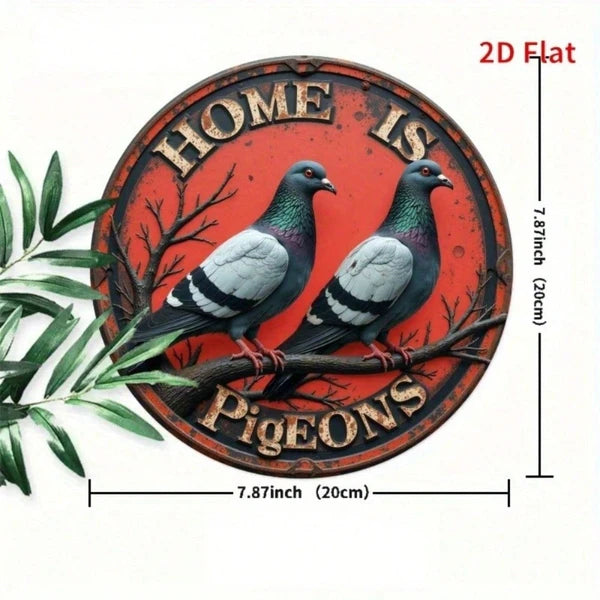 Vintage 8" Metal Tin Sign - Retro Wall Art for Home & Kitchen