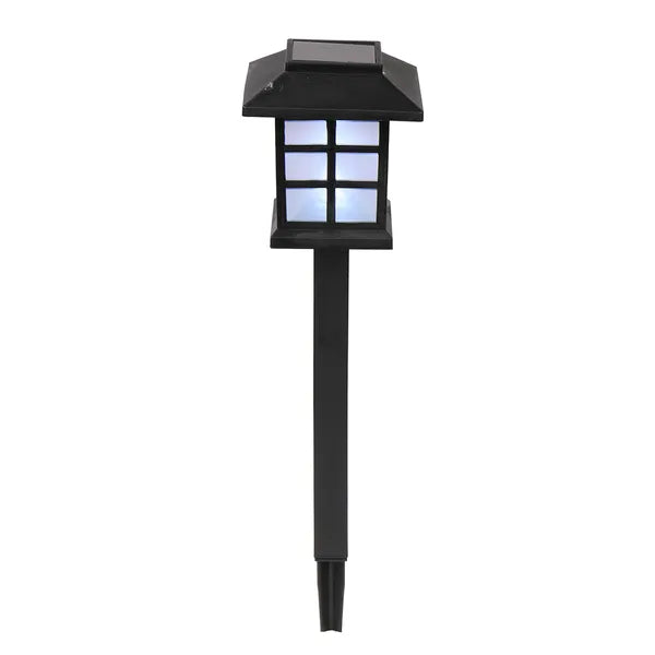 8-Pack White LED Solar Lanterns for Garden Pathway Lighting