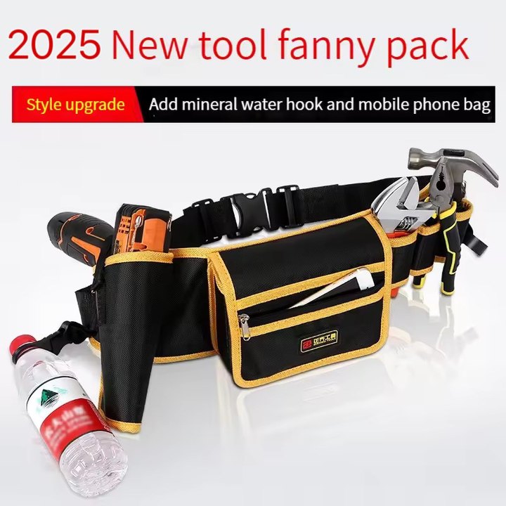 Electrician Tool Kit with Yellow Belt - Portable Durable Tool Bag for Repair & Storage