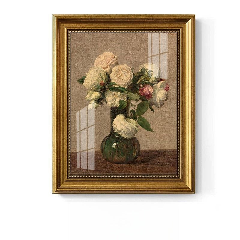 European American Style Decorative Oil Painting with Gold Frame - Landscape or Character