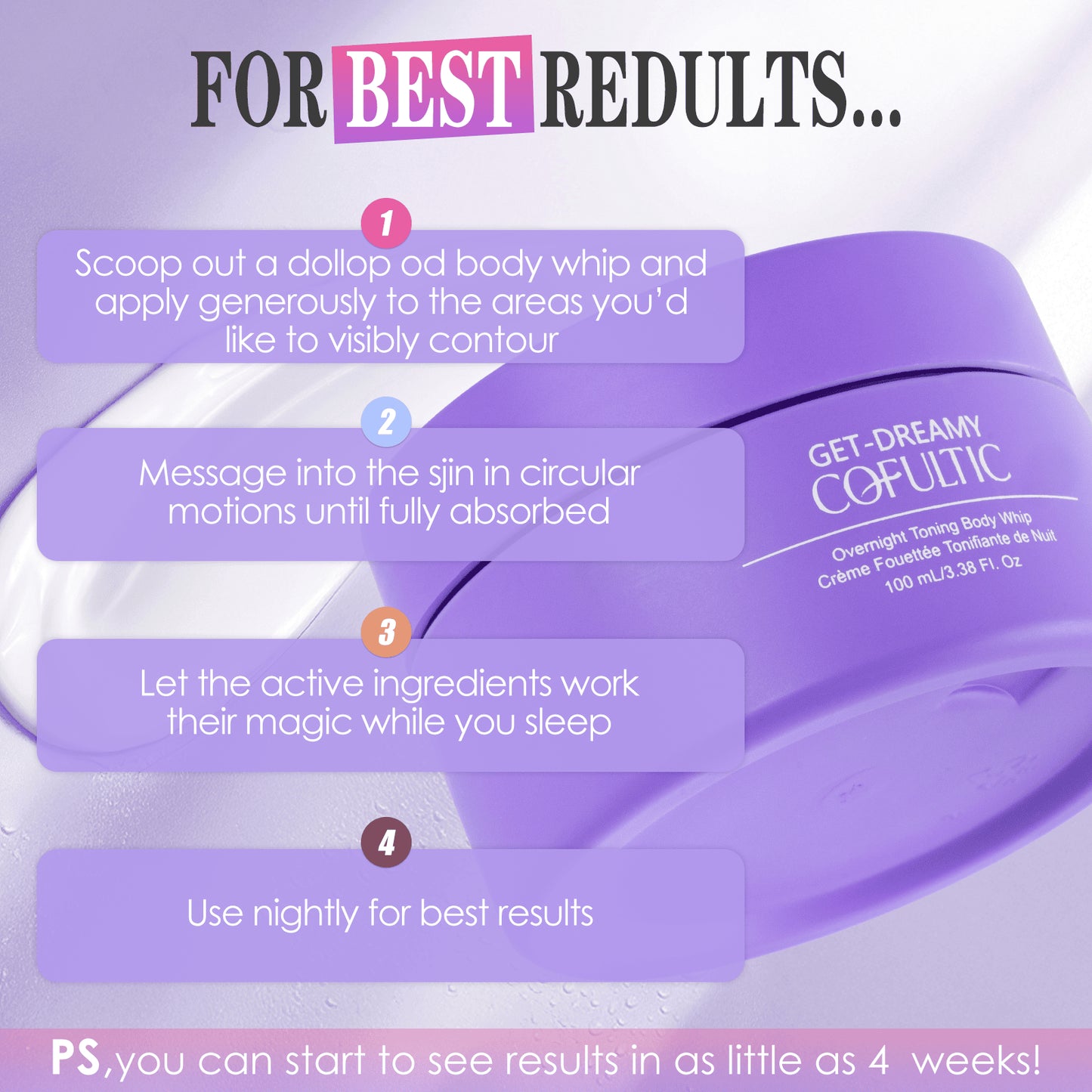 Overnight Body Toning Cream - Firming & Tightening Moisturizer