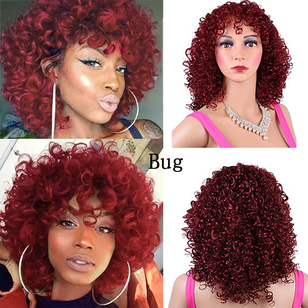 Synthetic Afro Curly Wig - Short Volume