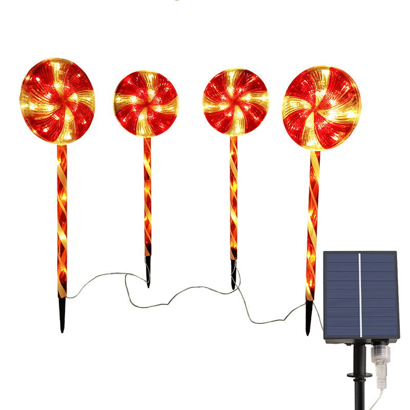 Outdoor Solar Candy Light Set Waterproof LED Christmas Candy Lights
