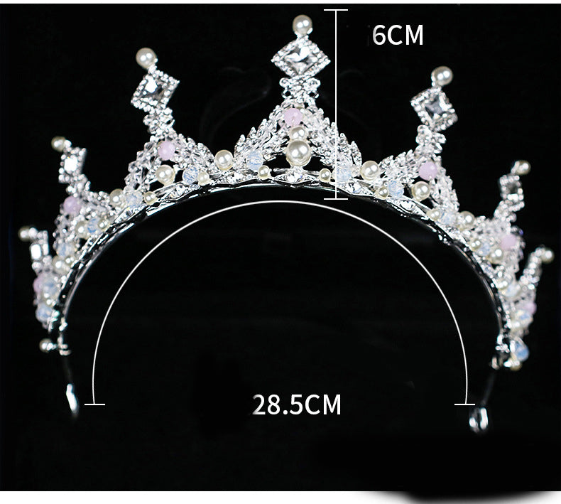 Pearl Diamond Bridal Crown Headpiece for Wedding and Special Occasions