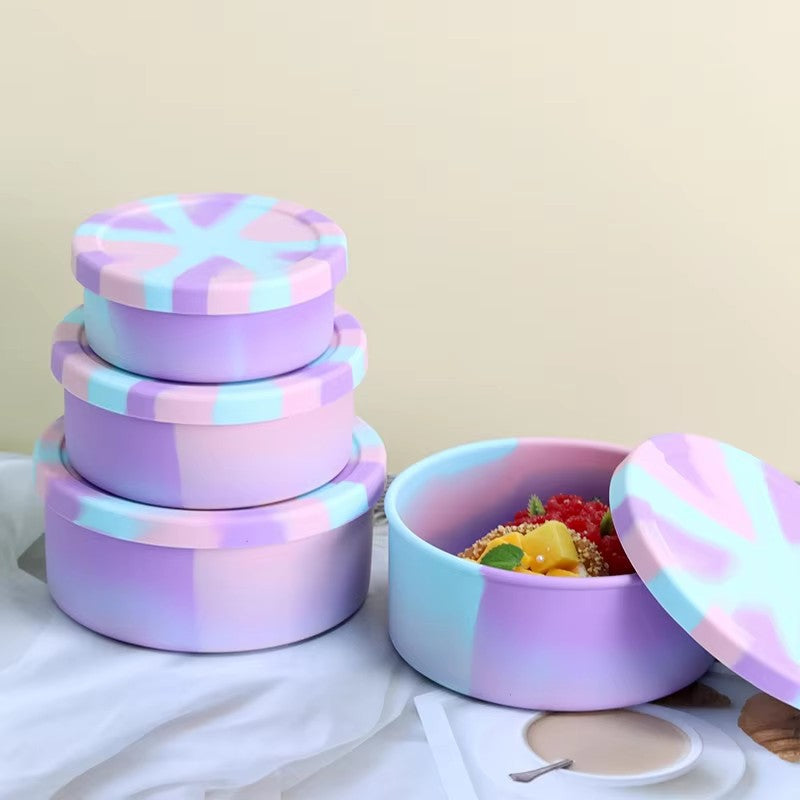 Silicone Refrigerator Crisper Box - Portable Food Storage Container for Home and Office