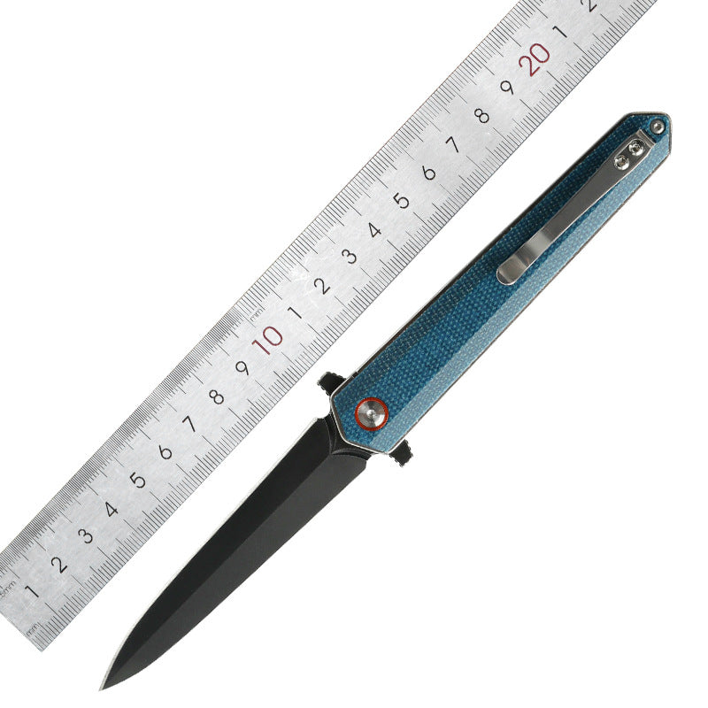 Multifunctional Folding Knife for Camping and Survival - D2 Steel, Portable