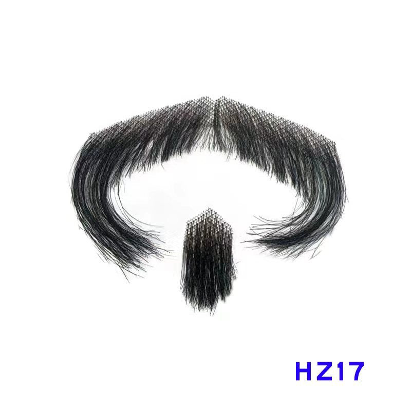 Hand-Woven Fake Beard & Eyebrow Makeup Props for Film & TV