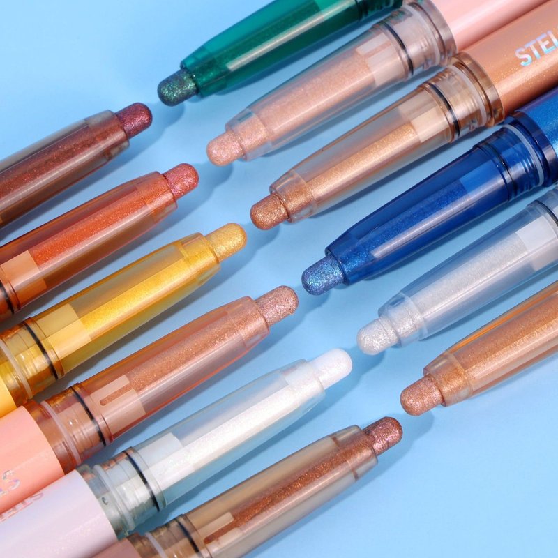 Multi-Color Highlight Eyeliner Pen Set for Creative Eye Makeup