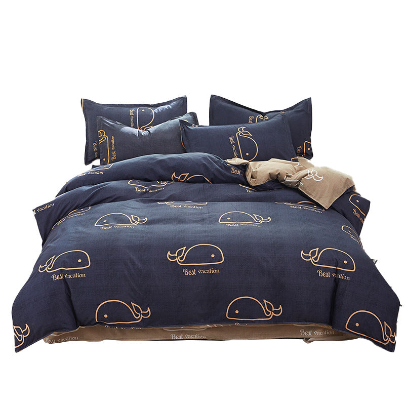 Student Dormitory Single Duvet Cover Set - Autumn & Winter Bedding