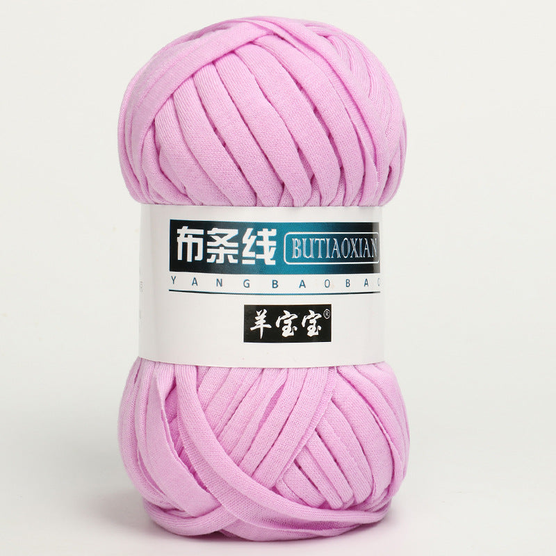 DIY Wool Woven Bag Material Kit - Coarse Wool Ball & Cloth Strips, Multiple Colors